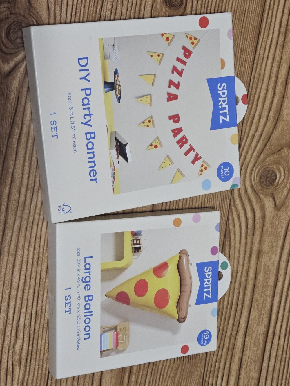 Spritz Giant Pizza Slice Foil Party Balloon And Pizza Party Banner